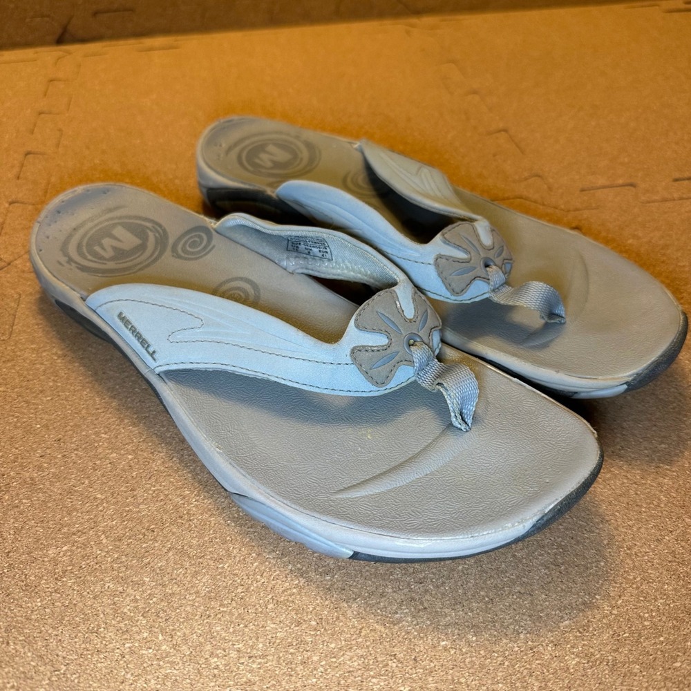 Merrell Siren Thong Sport Sandals Womens 10 Blue Vibram Outdoor Hiking Sandals
